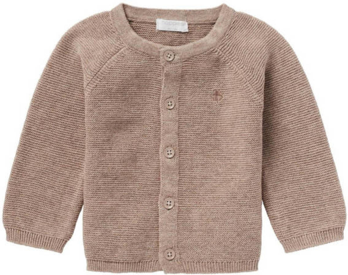 Noppies baby vest Naga van biologisch katoen taupe