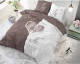 Sleeptime Elegance Jij en Ik - Taupe Lits-jumeaux (240 x 220 cm + 2 kussenslopen) Dekbedovertrek