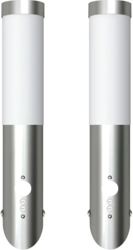 VidaXL Buitenlamp RVS Enego met sensor (2 stuks)