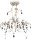 VidaXL Kristallen kroonluchter met wit elegant design (3 lampen)