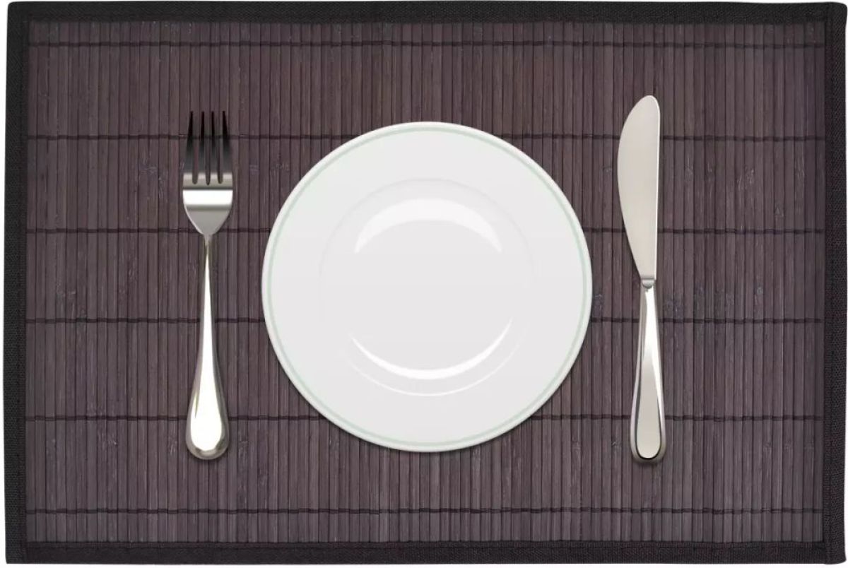 VidaXL Placemats 30x45 cm bamboe donkerbruin 6 st