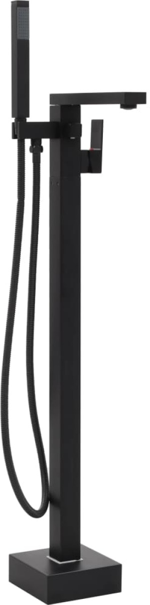 VidaXL Badkuipkraan vrijstaand 90 cm roestvrij staal zwart