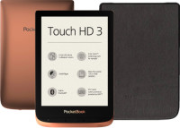 PocketBook Touch HD 3 Koper/Zwart + PocketBook Shell Book Ca