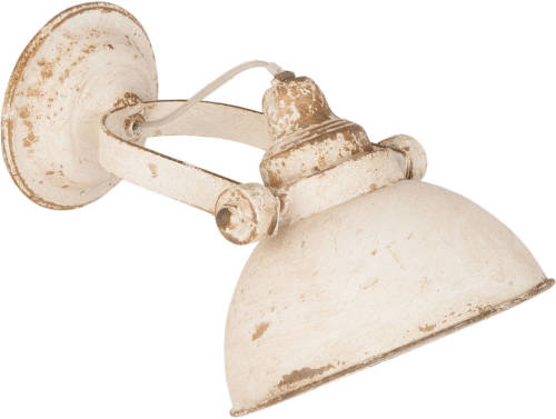 Clayre & Eef Wandlamp 21x30x19 Cm E14/25w - Wit - Ijzer
