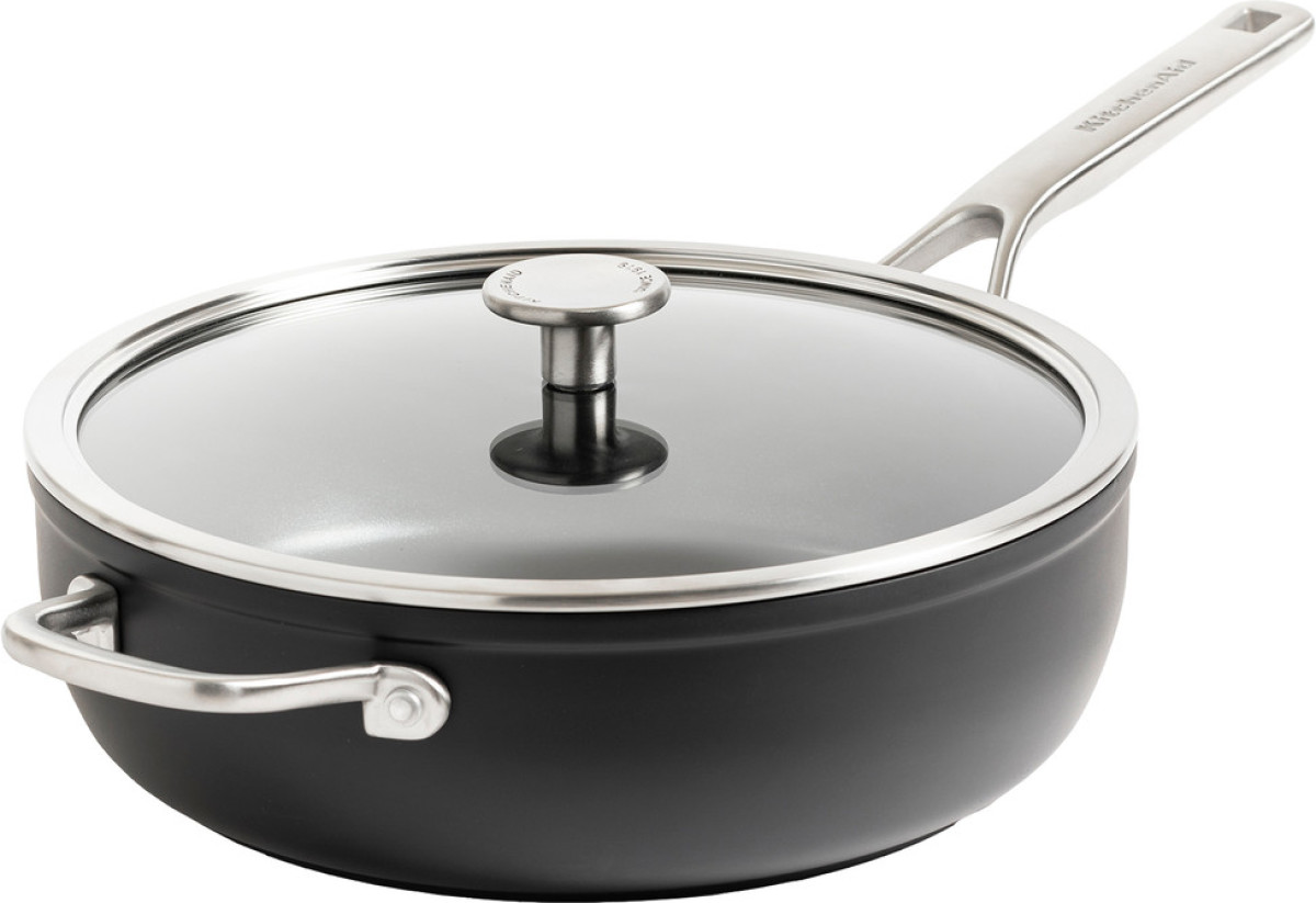 KitchenAid Forged Hardened Aluminium Hapjespan 28 cm + deksel