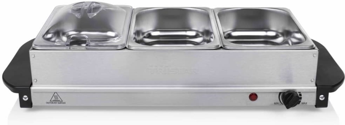 Tristar Buffetwarmer 200 W 4,2 L roestvrij staal zilverkleurig