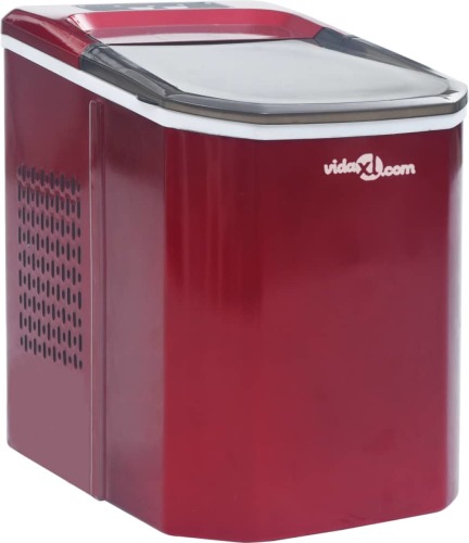 VidaXL IJsblokjesmachine 1,4 L 15 kg/24 u rood