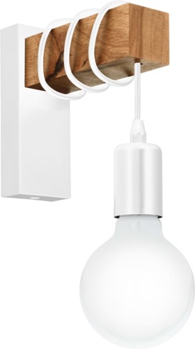 Eglo LED-wandlamp Townshend 1 lamp hout wit en beige