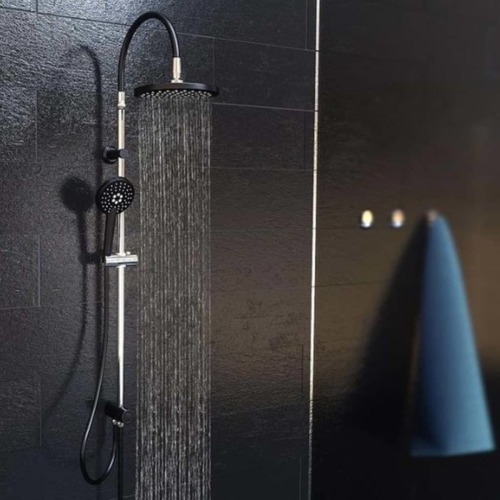 SCHÜTTE Hoofddoucheset MATAO RAIN chroomkleurig-matzwart