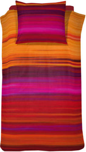Damai katoenen Damai Dekbedovertrekset satijn 140 x 200/220 cm lucid orange