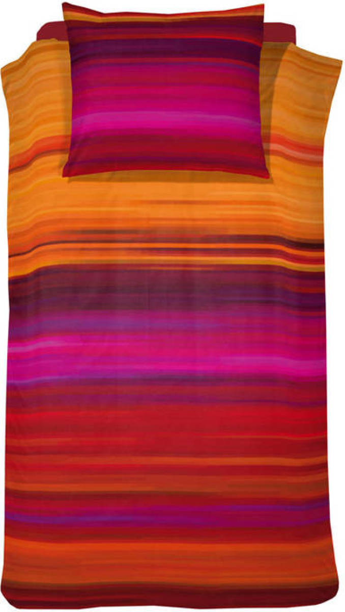 Damai katoenen Damai Dekbedovertrekset satijn 140 x 200/220 cm lucid orange