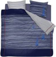 Cinderella katoenen Cinderella Dekbedovertrekset katoen 200 x 200/220 cm boats deep blue