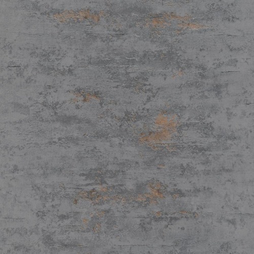 Topchic Behang betonstijl grijs en koperkleurig