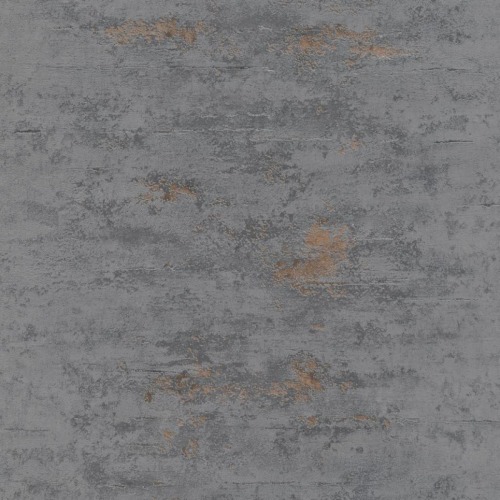 Topchic Behang betonstijl grijs en koperkleurig