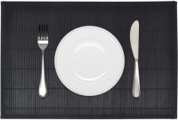 VidaXL 6 Placemats bamboe 30 x 45 cm zwart