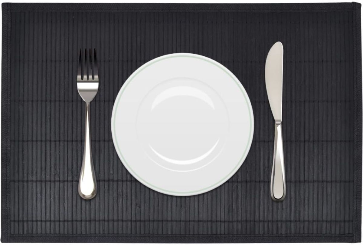 VidaXL 6 Placemats bamboe 30 x 45 cm zwart