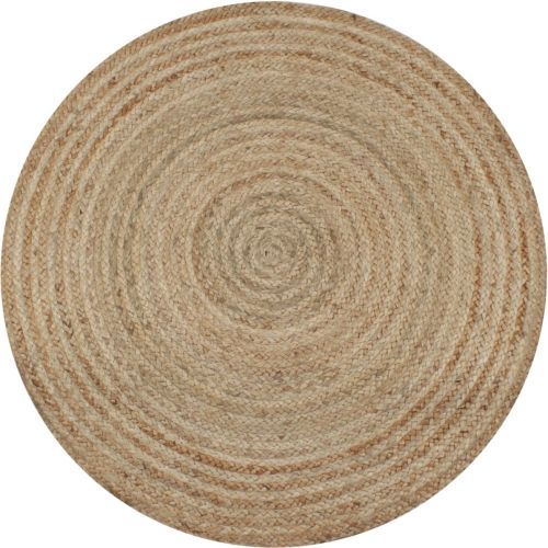 VidaXL Tapijt rond 90 cm gevlochten jute