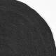 LABEL51 Vloerkleed rond Jute XL 150x150 cm zwart
