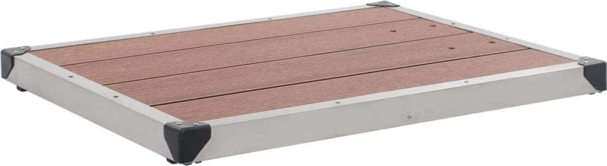 VidaXL Buitendouchebak 80x62 cm HKC roestvrij staal bruin