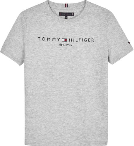 Tommy hilfiger T-shirt van biologisch katoen lichtgrijs melange
