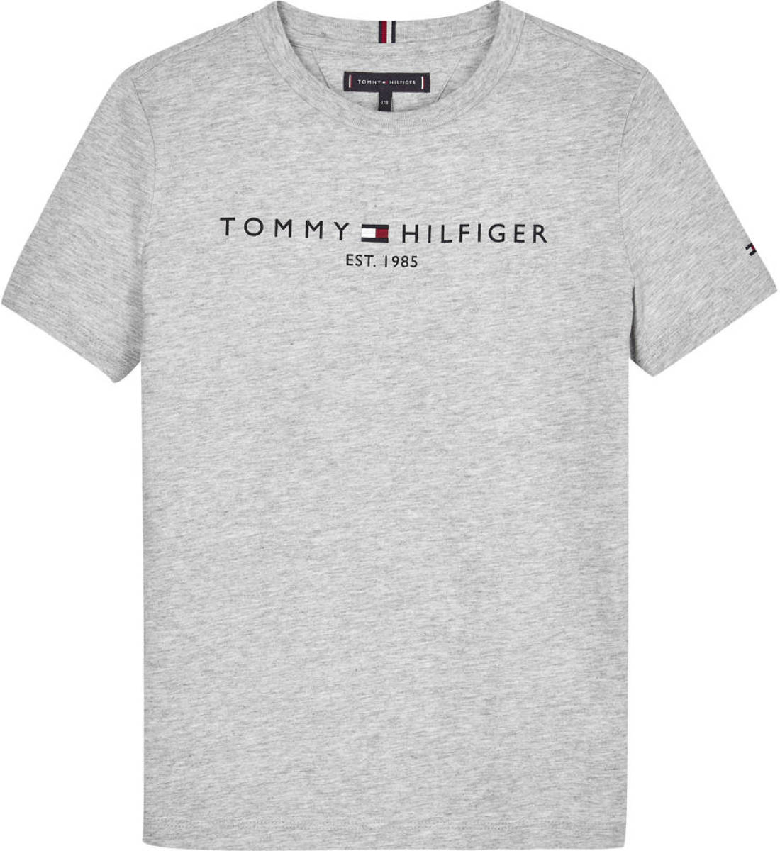 Tommy hilfiger T-shirt van biologisch katoen lichtgrijs melange