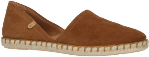 Verbenas Carmen suède espadrilles bruin