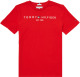 Tommy hilfiger T-shirt van biologisch katoen rood