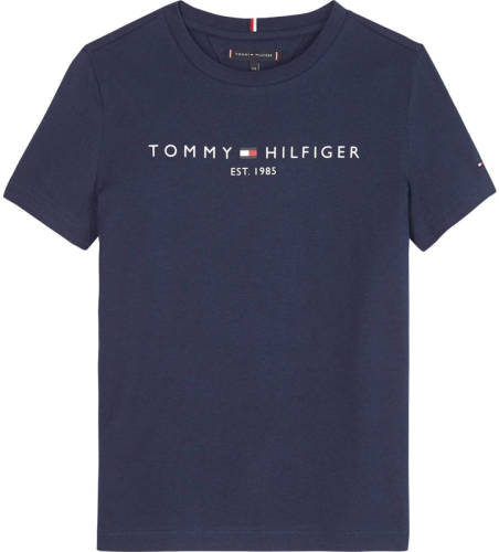 Tommy hilfiger T-shirt van biologisch katoen donkerblauw