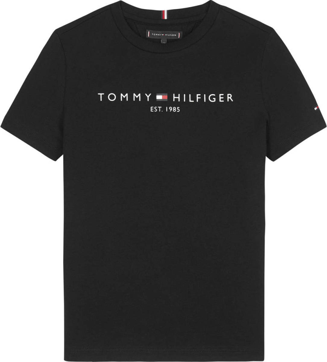 Tommy hilfiger T-shirt van biologisch katoen zwart
