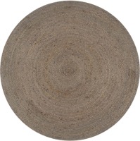 VidaXL Vloerkleed handgemaakt rond 120 cm jute grijs