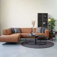 LABEL51 Vloerkleed rond Jute XXL 180x180 cm zwart