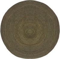 LABEL51 Vloerkleed rond Jute XL 150x150 cm legerkleurig