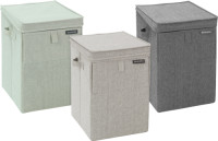 Brabantia Stapelbare wasboxen 35 liter - 3 stuks - green, pepper black  & grey