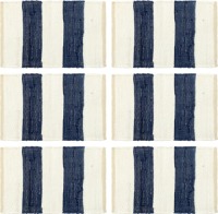 VidaXL Placemats 6 st chindi gestreept 30x45 cm blauw en wit