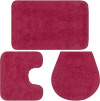 VidaXL Badmattenset stof fuchsia 3-delig