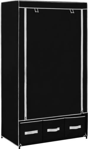 VidaXL Kledingkast 87x49x159 cm stof zwart