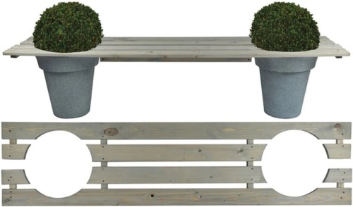 Esschert Design Bank met plantenbakken 180 cm NG71