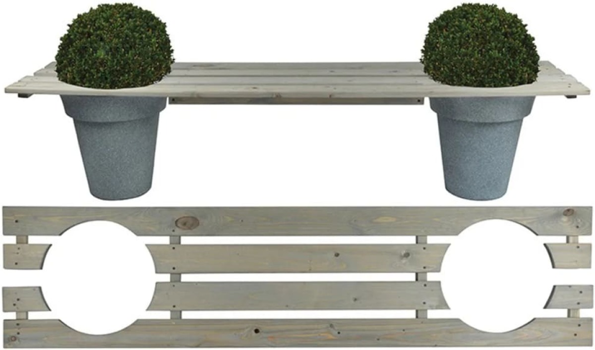 Esschert Design Bank met plantenbakken 180 cm NG71