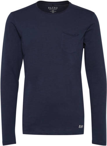 Blend longsleeve donkerblauw