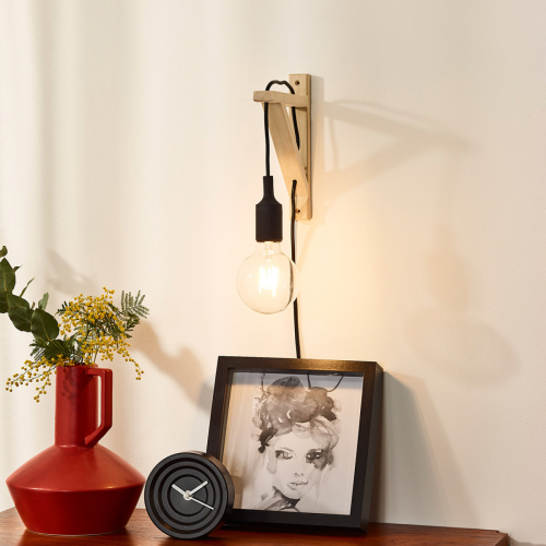Lucide Wandlamp Fix Zwart