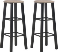 VidaXL Barkrukken 2 st MDF zwart