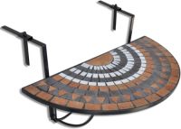 VidaXL Balkontafel hangend mozaïek terracottakleurig en wit