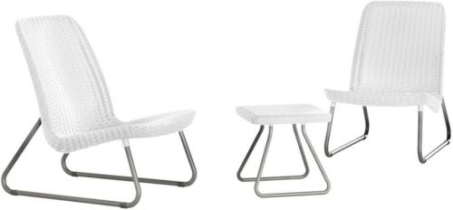 Keter Loungeset Rio wit 3-delig 218155