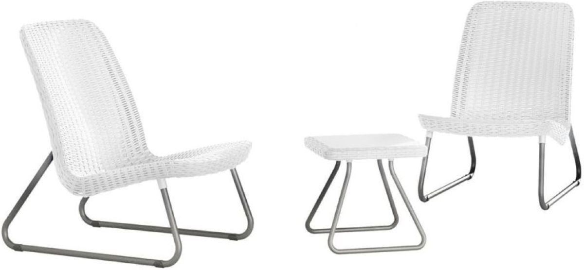 Keter Loungeset Rio wit 3-delig 218155
