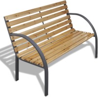 VidaXL Tuinbank 120 cm hout en ijzer