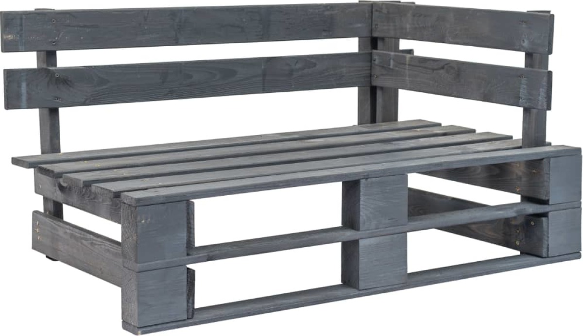 VidaXL Tuinhoekbank pallet hout grijs