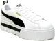 Puma Mayze leren sneakers wit/zwart