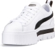 Puma Mayze leren sneakers wit/zwart