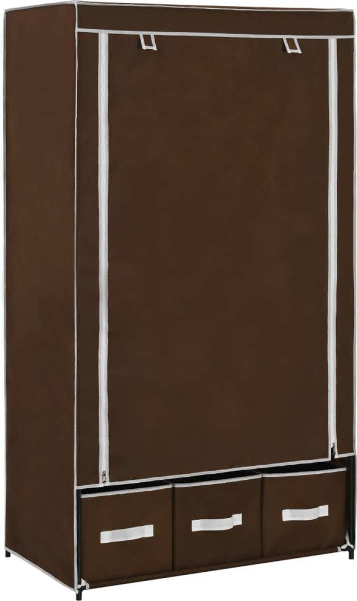 VidaXL Kledingkast 87x49x159 cm stof bruin