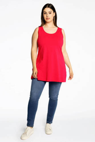 Yoek top COTTON rood